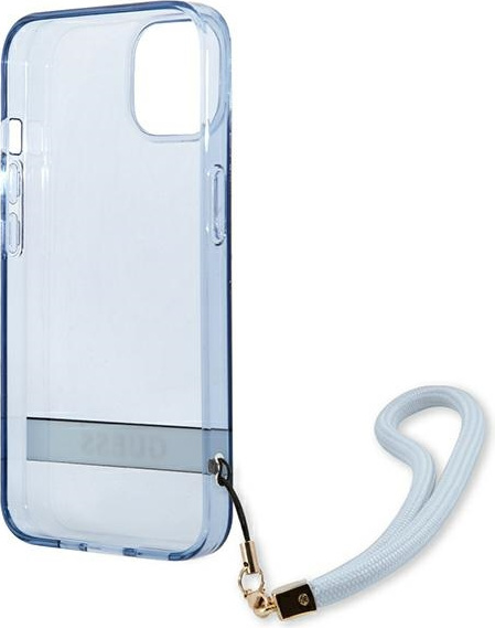 Guess GUHCP13SHTSGSB Apple iPhone 13 mini blue hardcase Translucent Stap