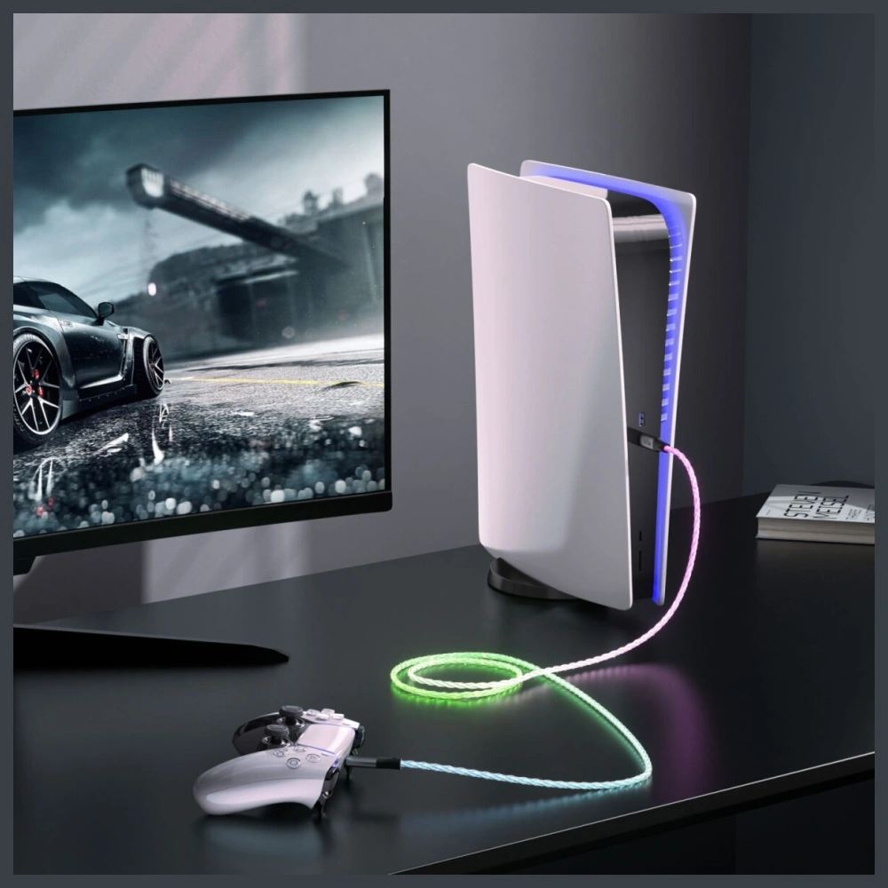 Kabel 4smarts USB-C / USB-C 60W 1.5m RGB