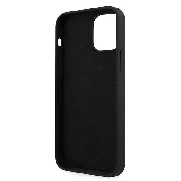 Guess GUHCP12SLSVSBW Apple iPhone 12 mini black white hardcase Silicone Vintage