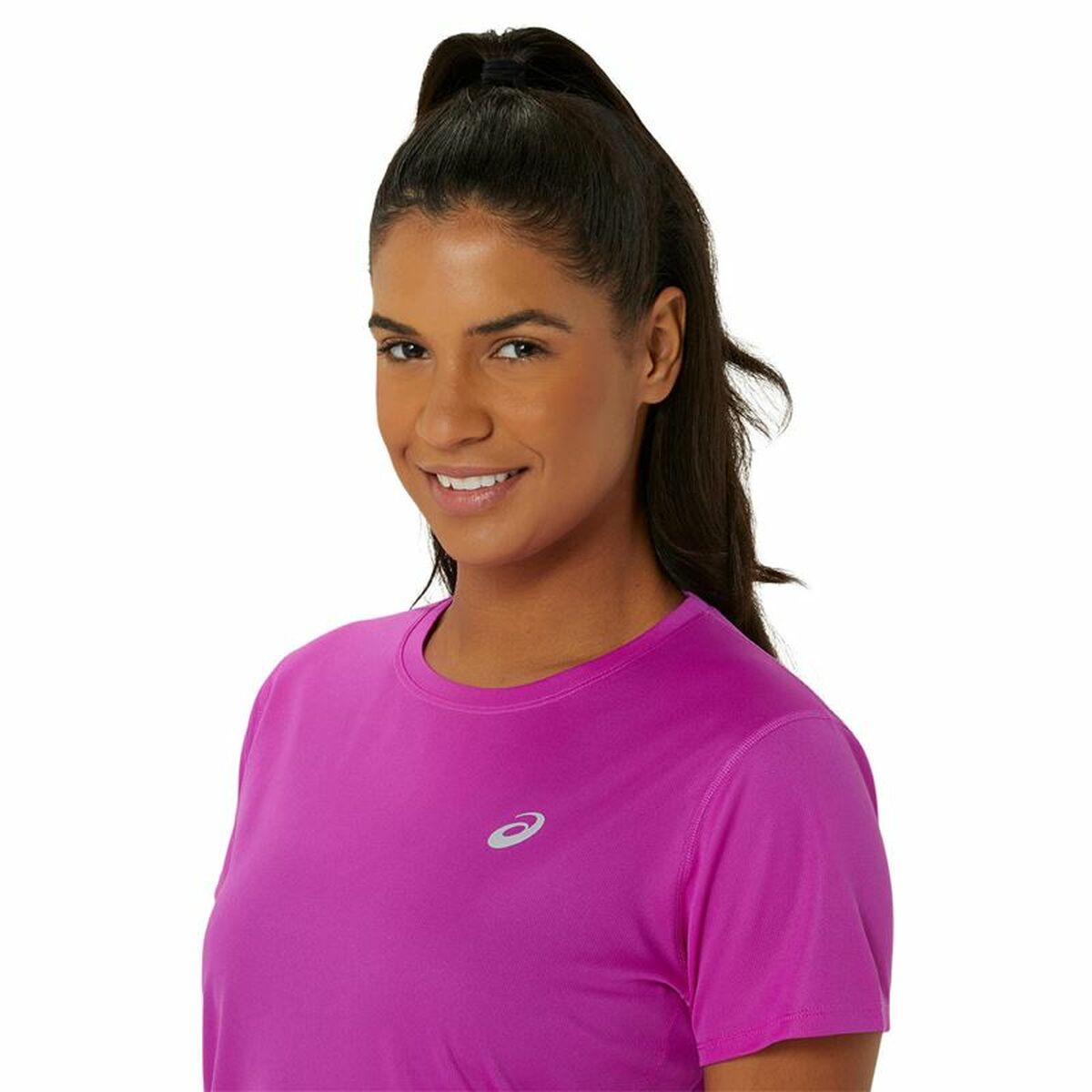 Women’s Short Sleeve T-Shirt Asics Core Ss Top Pink Fuchsia