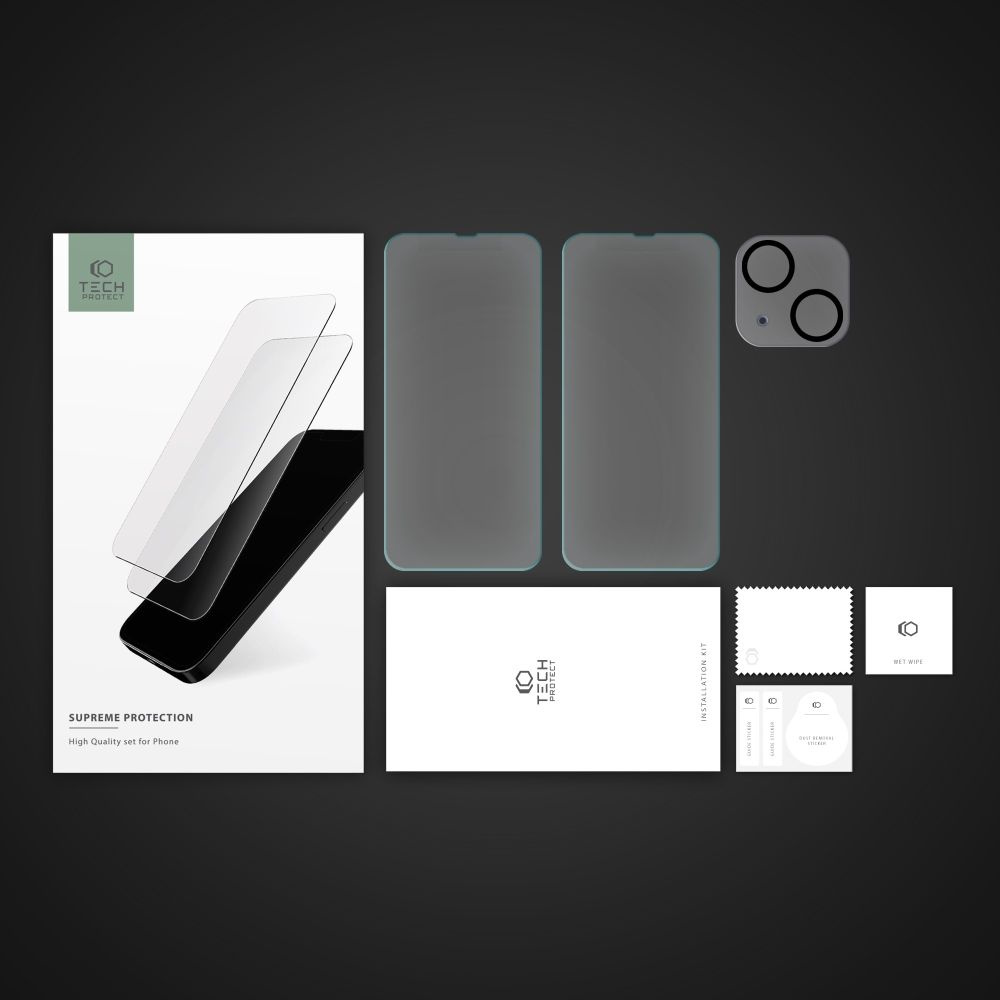 Tech-Protect Supreme Set Apple iPhone 14 Clear [2+2 PACK]