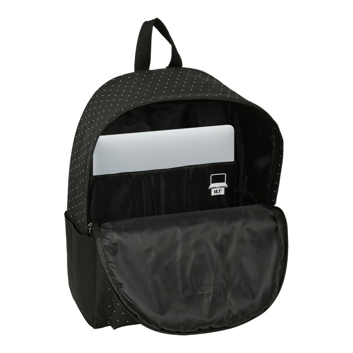 Laptop Backpack Minnie Mouse Specks Black (31 x 40 x 16 cm)