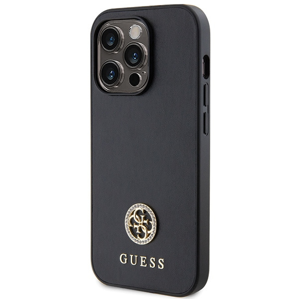 Guess GUHCP13LPS4DGPK Apple iPhone 13 Pro hardcase Strass Metal Logo black