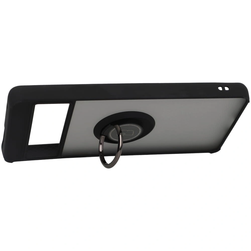 Bizon Case Hybrid Ring Google Pixel 7 smoky with a black frame