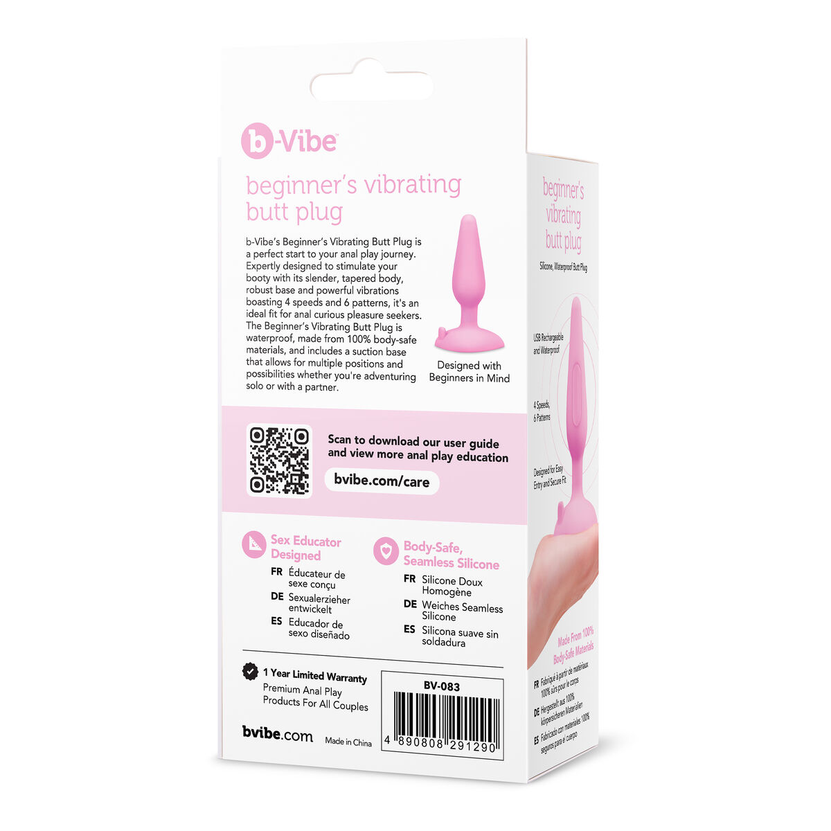 Vibrating Butt Plug B-Vibe Pink Vibrating Butt Plug B-Vibe Pink