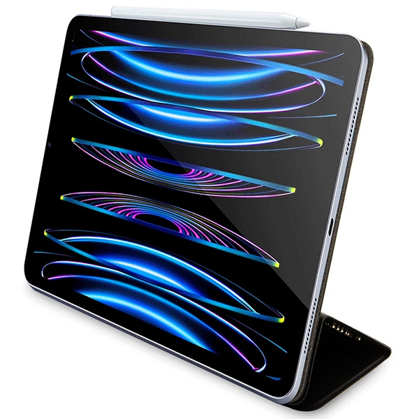 Guess GUFCP12PS4SGK Apple iPad Pro 12.9 2020/2021/2022 (4, 5, 6 gen) black 4G Stripe Allover