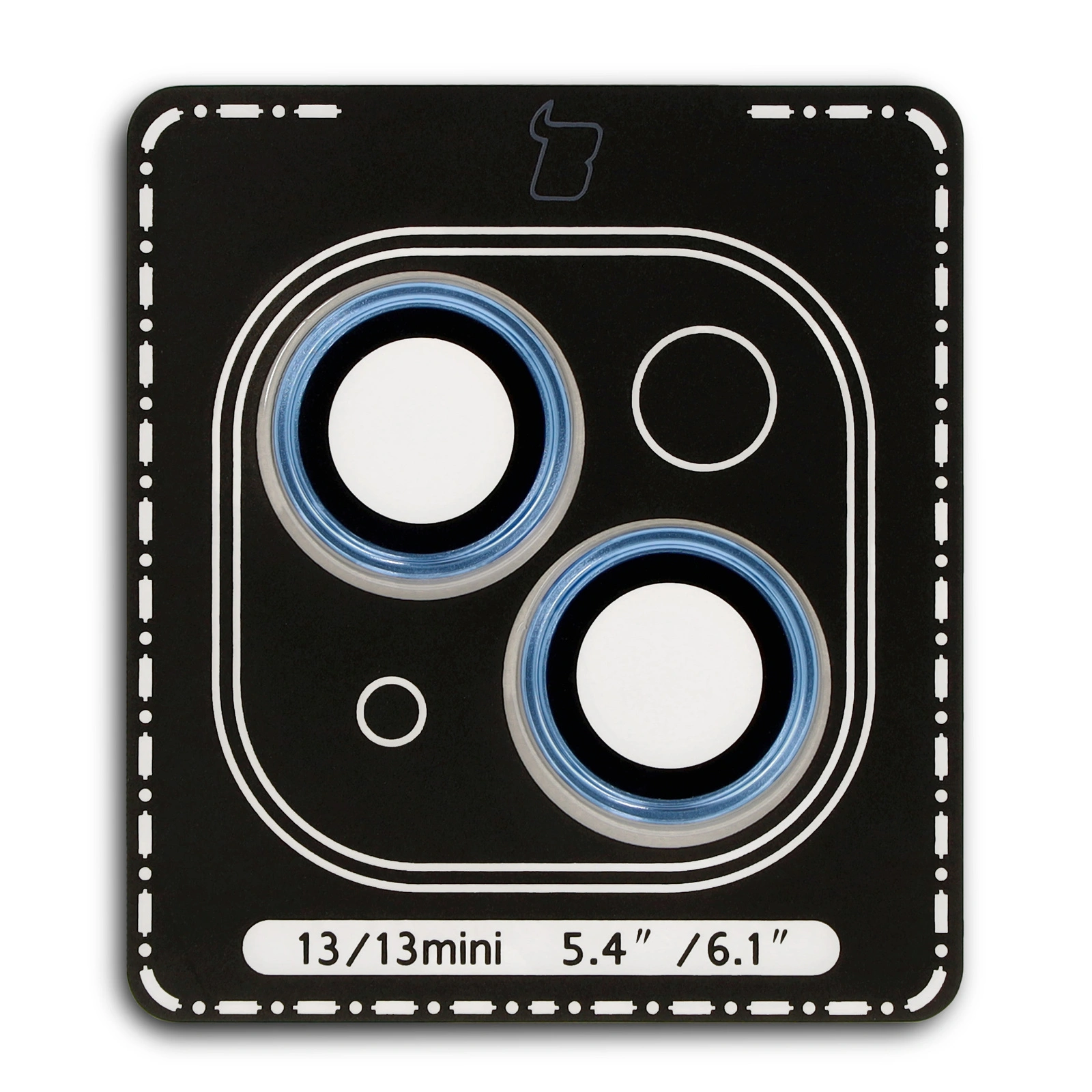 Bizon Glass Snap Lens Apple iPhone 13 / 13 Mini blue frame