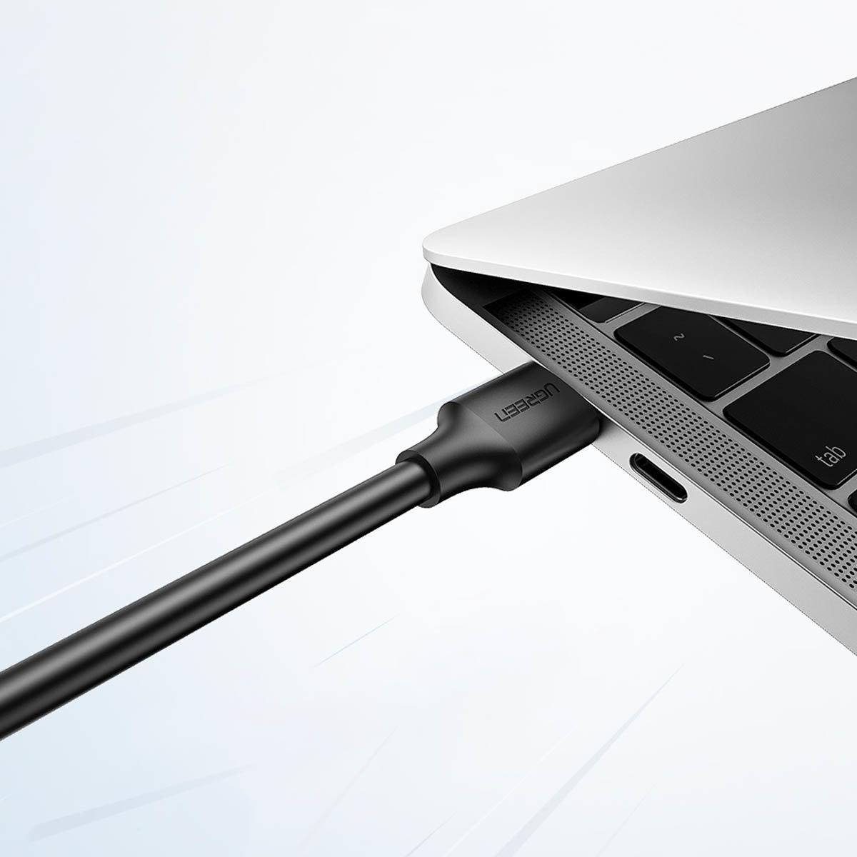 Kabel UGREEN US128 USB-A/USB-A USB 3.0 5Gb/s 0.5m czarny