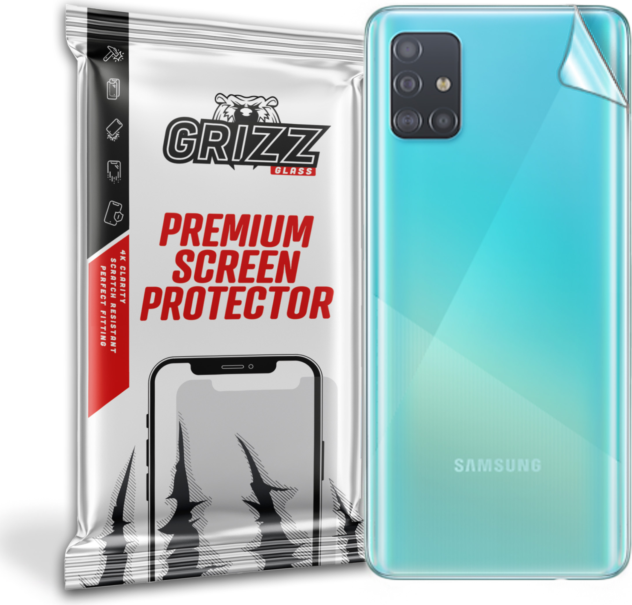 GrizzGlass SatinSkin Samsung Galaxy A51