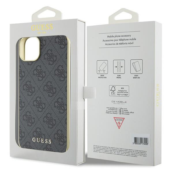 Guess GUHCP15MGF4GGR Apple iPhone 15 Plus / 14 Plus hardcase 4G Charms Collection grey