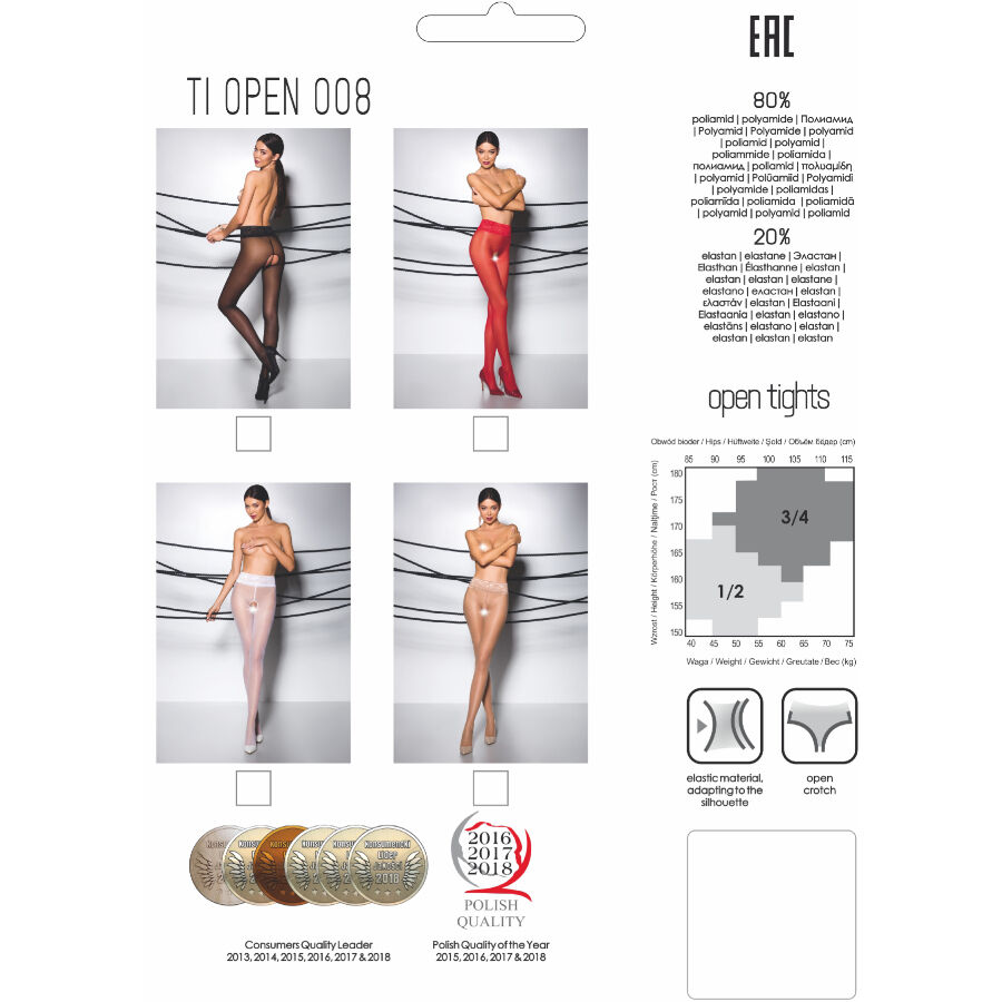 PASSION - TIOPEN 008 STOCKING RED 1/2 (30 DEN)