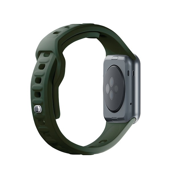 3MK Silicone Watch Strap Apple Watch 4/5/6/7/8/9/SE/Ultra 42/44/45/49mm dark green