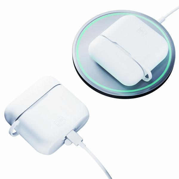 3MK Silicon Case Apple AirPods 3 + carabiner white