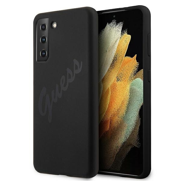 Guess GUHCS21MLSVSBK Samsung Galaxy S21+ Plus black hardcase Script Vintage