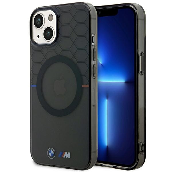BMW BMHMP14SHGPK Apple iPhone 14 grey Pattern MagSafe
