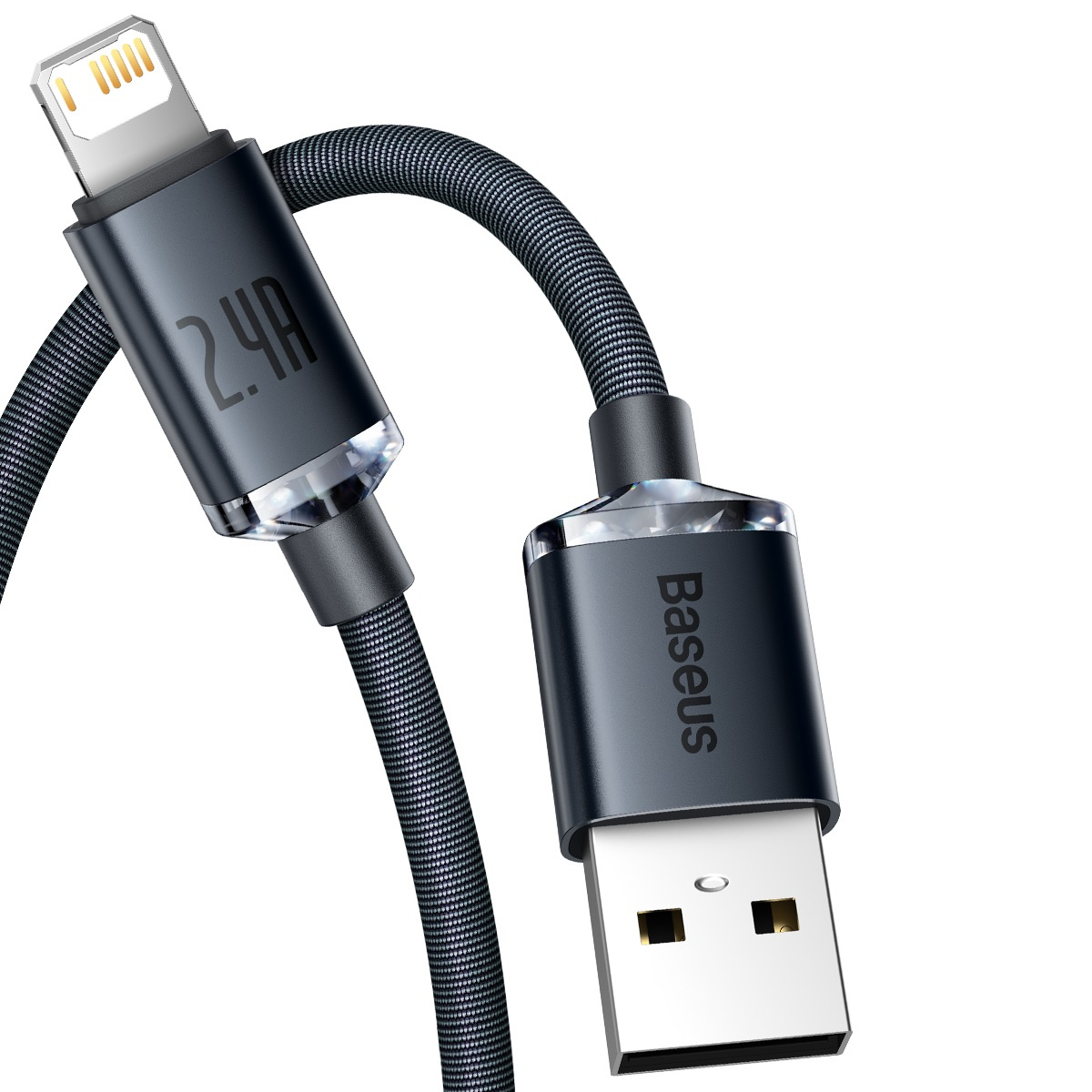 Baseus Crystal Shine USB-A/Lightning Cable 2.4A, 2m (black)