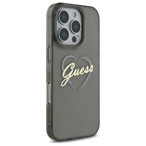 Guess GUHCP16XHCHGSPK Apple iPhone 16 Pro Max hardcase IML Heart black