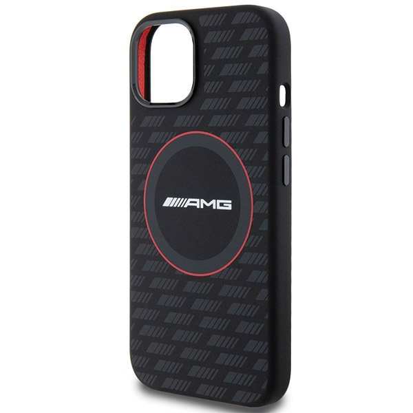 AMG AMHMP15S23SMRK Apple iPhone 15 / 14 / 13 hardcase Silicone Carbon Pattern MagSafe black