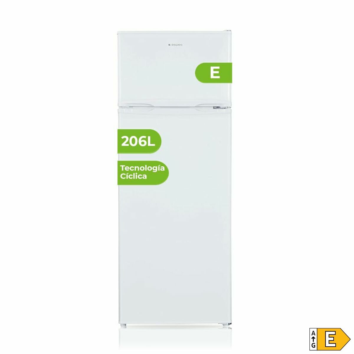 Combined Refrigerator Aspes AF145503E   143 206 L White