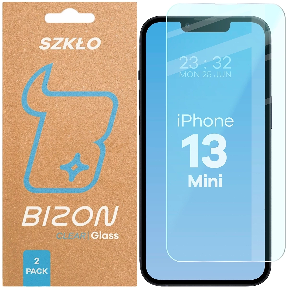 Szkło hartowane Bizon Glass Clear Duo do Apple iPhone 13 Mini [2 PACK]