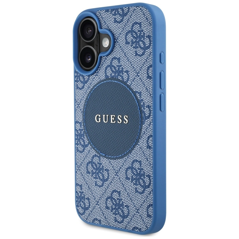 Guess 4G Circle Classic Logo MagSafe Apple iPhone 16 blue