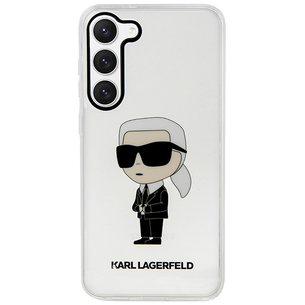 Karl Lagerfeld KLHCS23SHNIKTCT Samsung Galaxy S23 transparent hardcase Ikonik Karl Lagerfeld