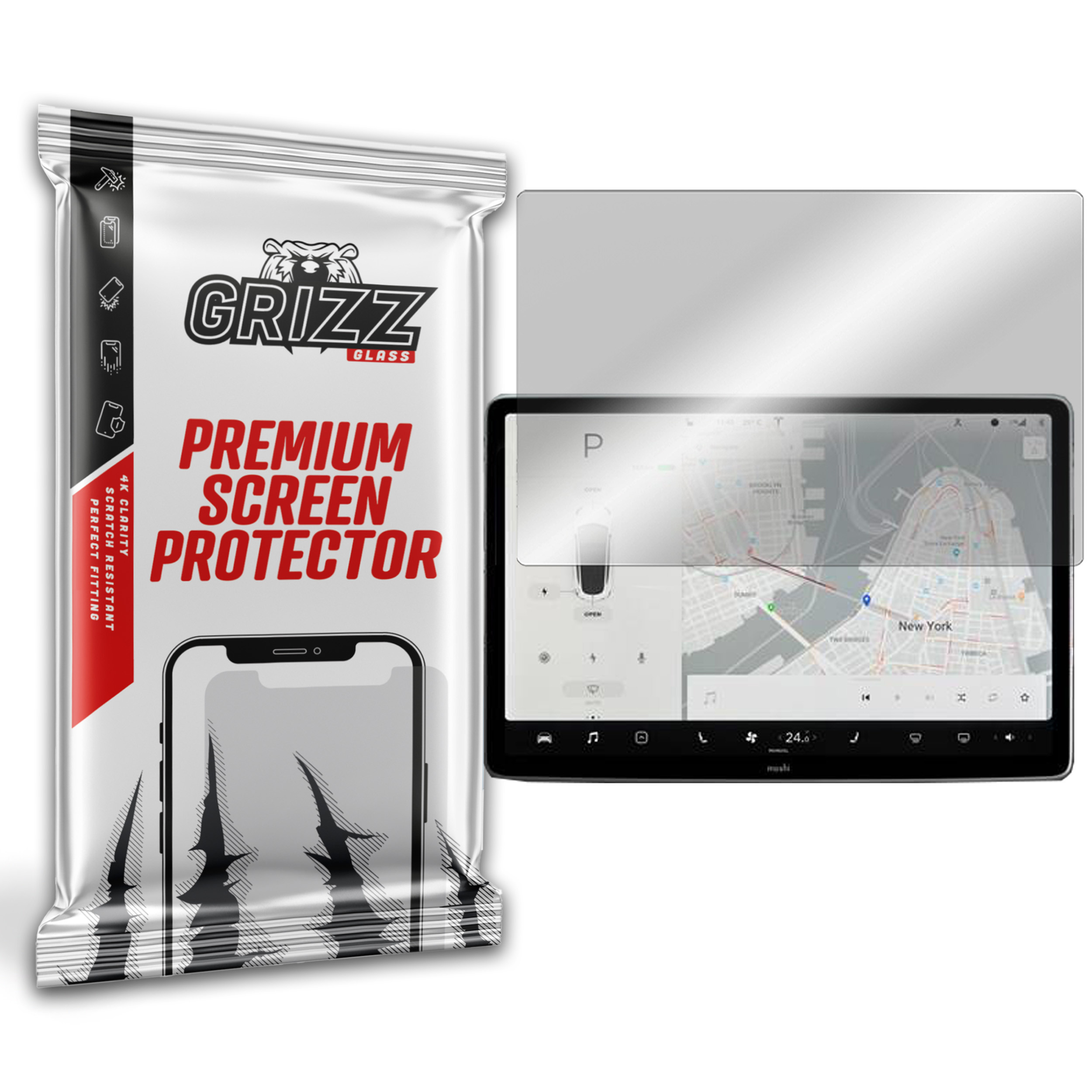 GrizzGlass PaperScreen Tesla 3 2018