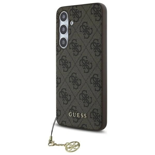 Guess GUHCS24FEGF4GBR Samsung Galaxy S24 FE hardcase 4G Charms Collection brown