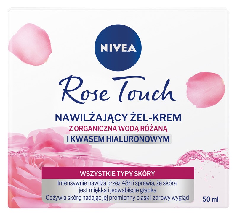 Nivea Rose Touch Nawilżający Żel-krem z organiczną wodą różaną 50ml