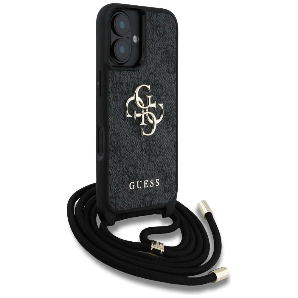 Guess 4G Big Logo Cord Stap Crossbody Apple iPhone 16 black