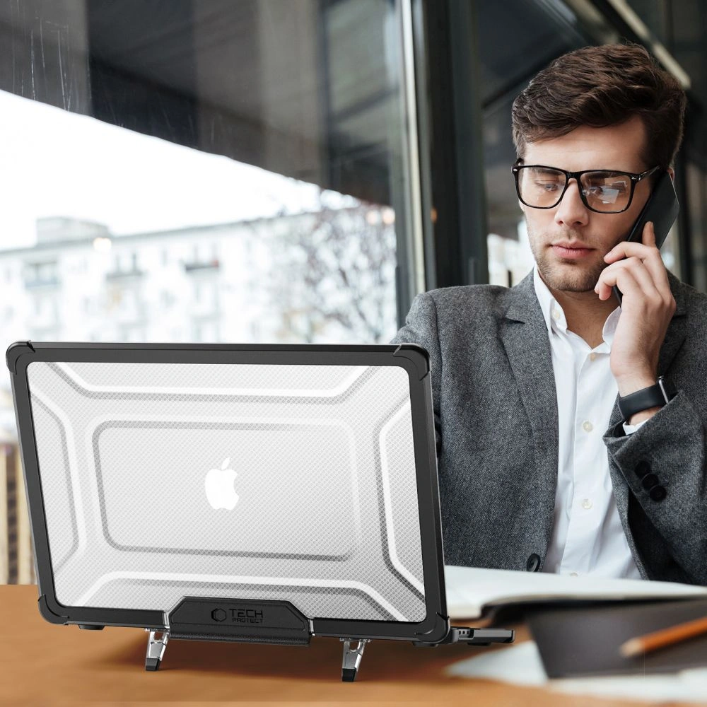 Etui Tech-Protect Smartshell Pro Apple MacBook Air 13” (M2/M3/M4) 2023-2025 Black/clear