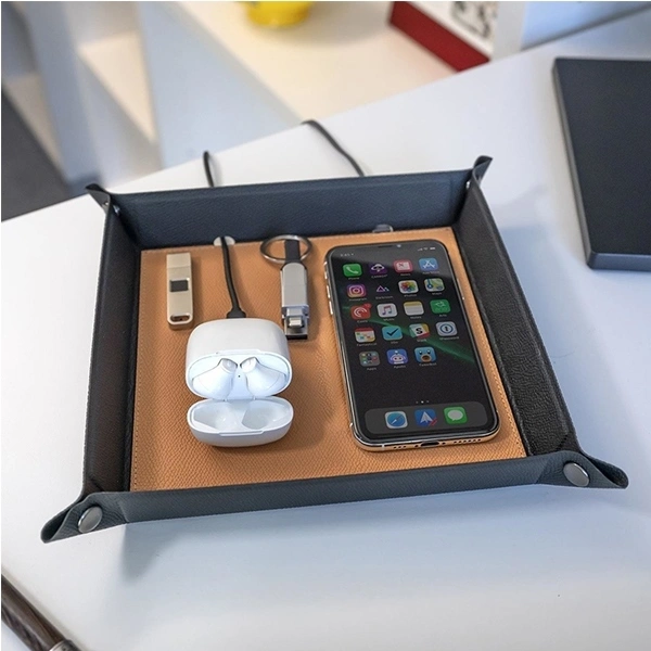 4smarts Organizer with inductive charger 15W grey cream/grey creme