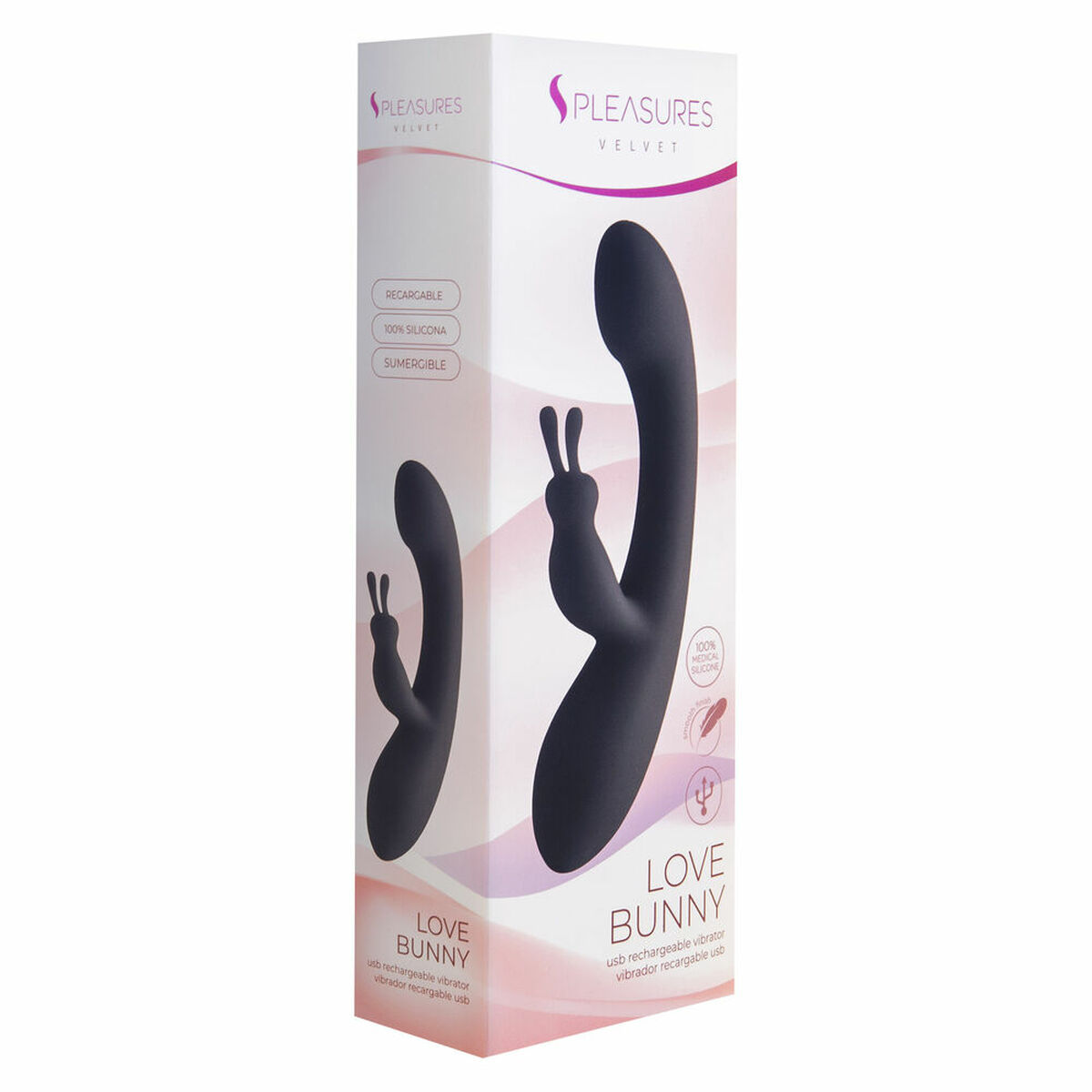 Rabbit Vibrator S Pleasures Black (18,7 x 3,5 cm)