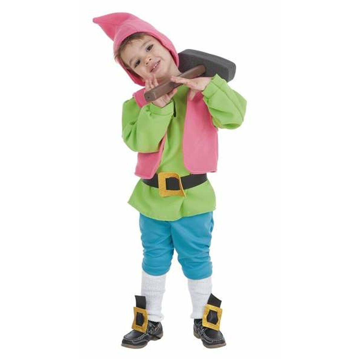 Costume for Children Green Male Dwarf 7 Pieces
