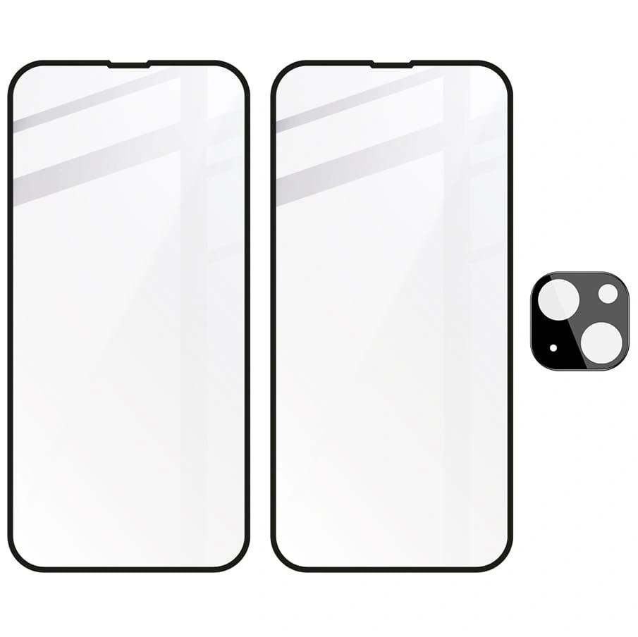 BIZON 2x screen glass + camera glass Apple iPhone 14 Plus