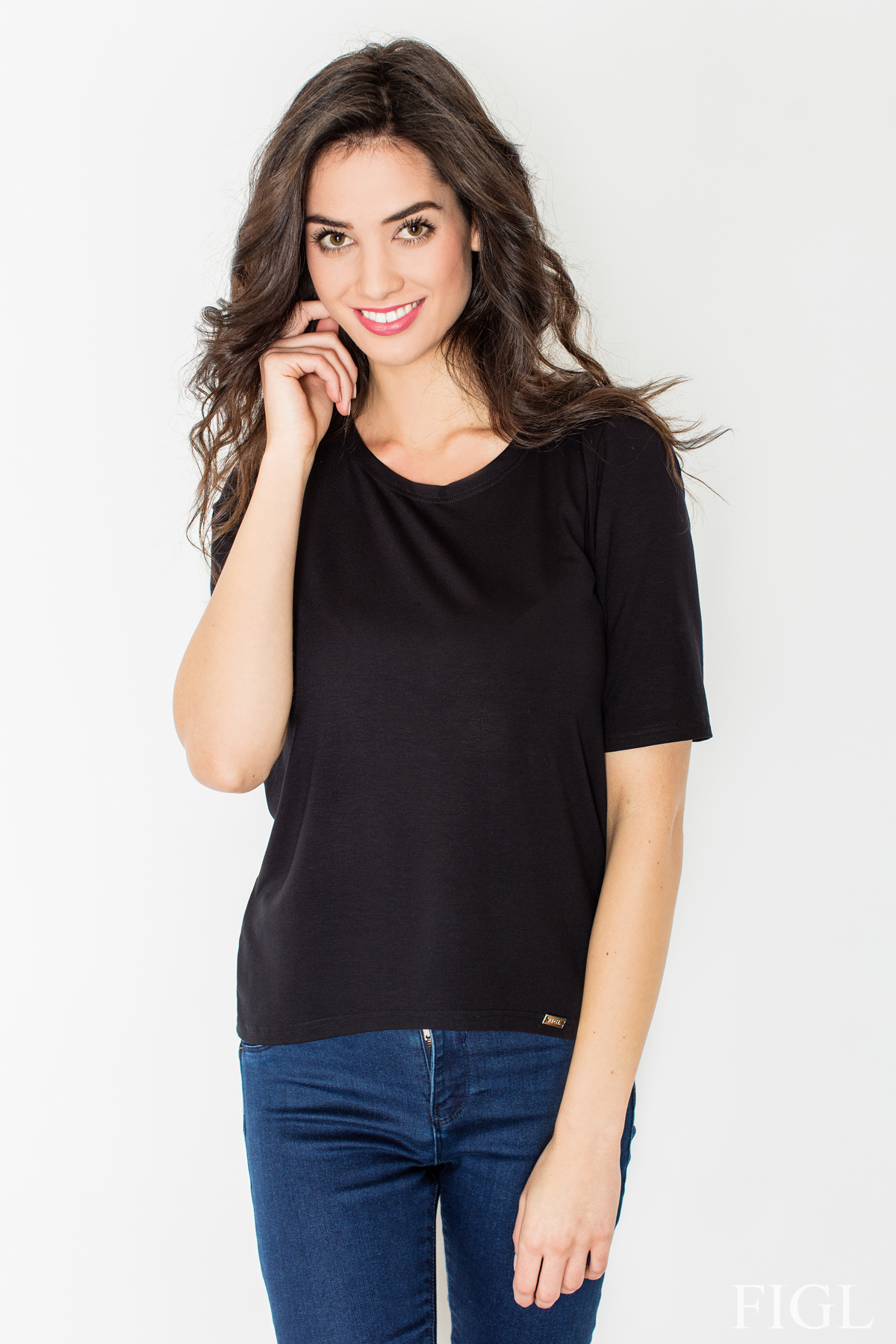 Bluse model 50063 Figl schwarz Damen