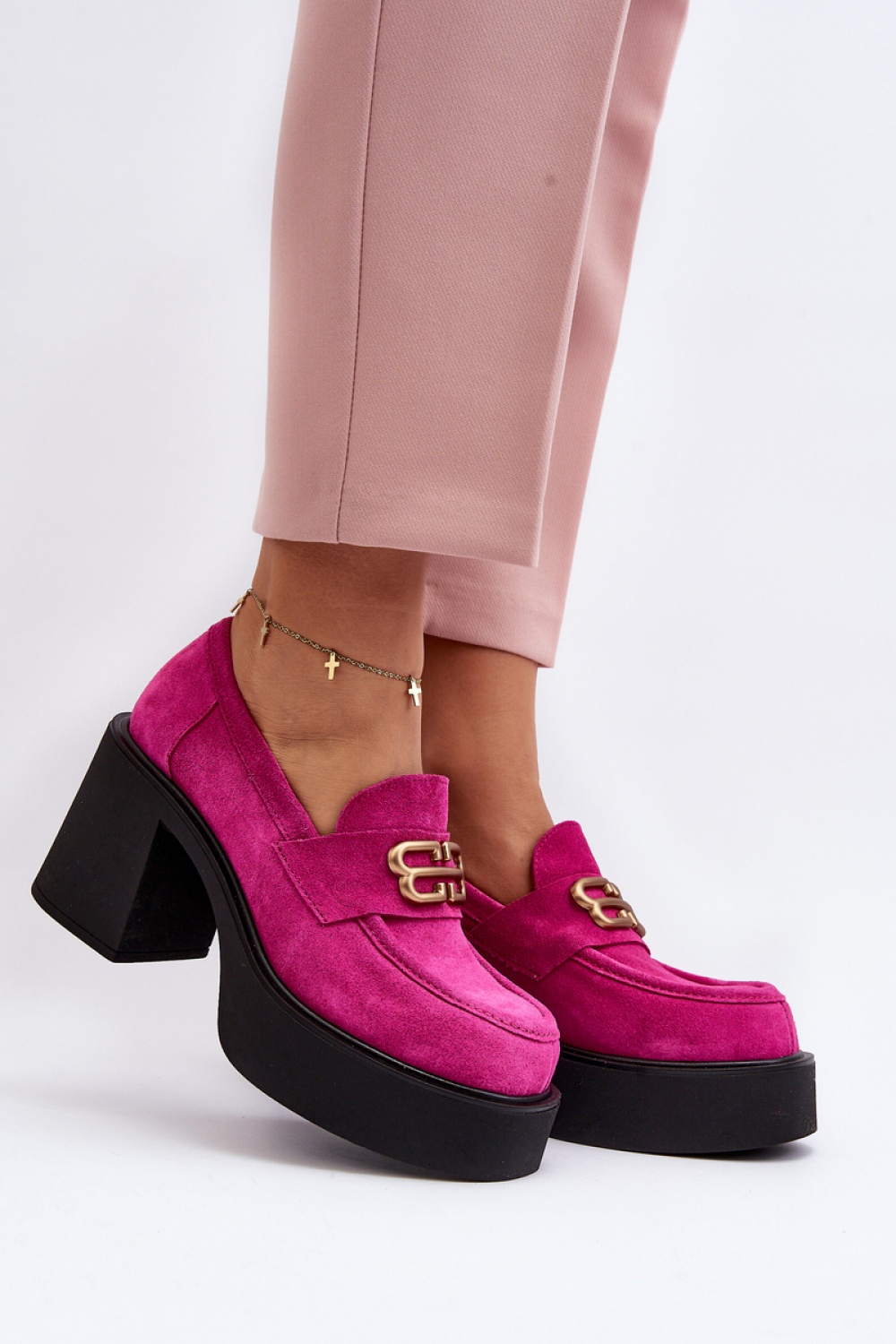  Heeled low shoes model 192917 Step in style  pink