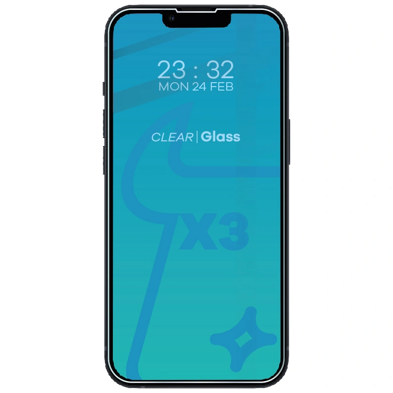 BIZON Clear 3x screen glass + camera glass Apple iPhone 13 Mini
