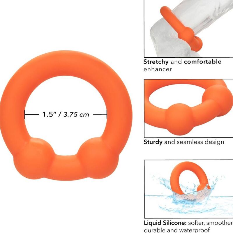 CALIFORNIA EXOTICS - ALPHA DUAL BALL RING ORANGE