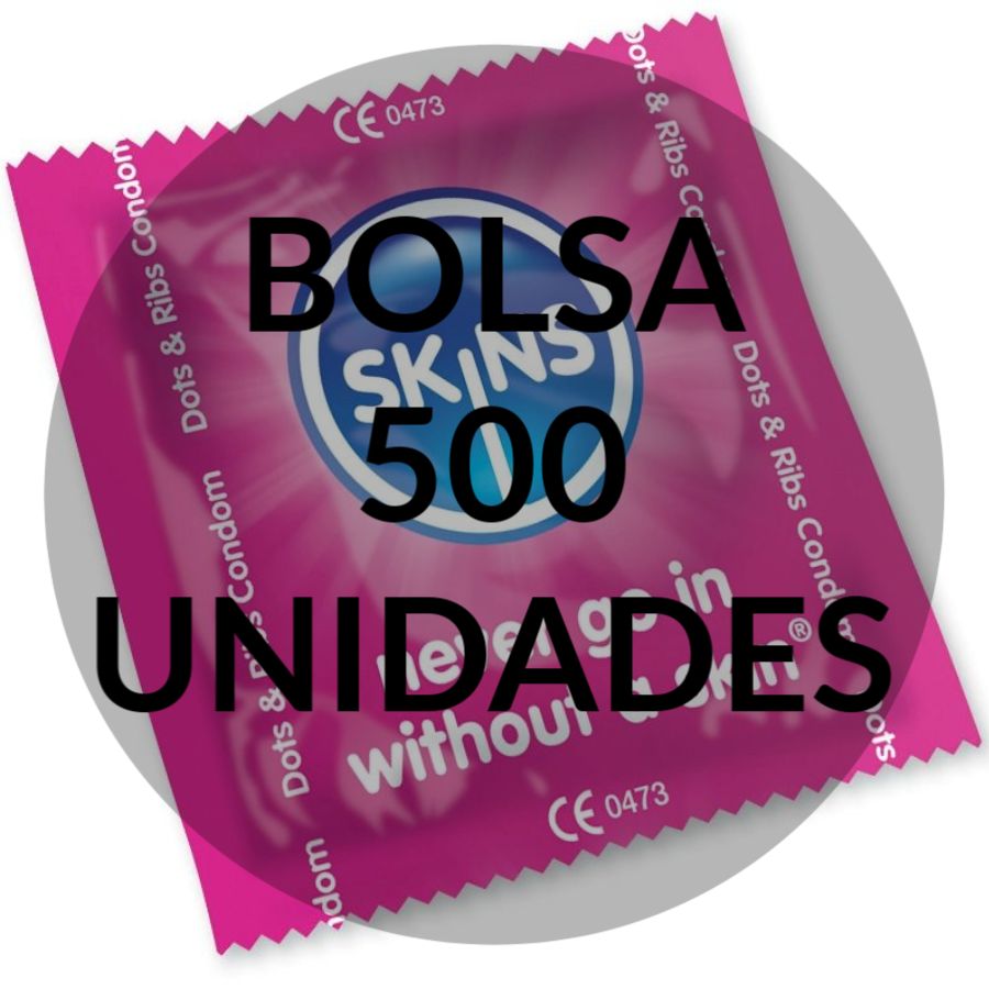 SKINS -  CONDOMS POINTS & STRIPS BAG 500 UNITS