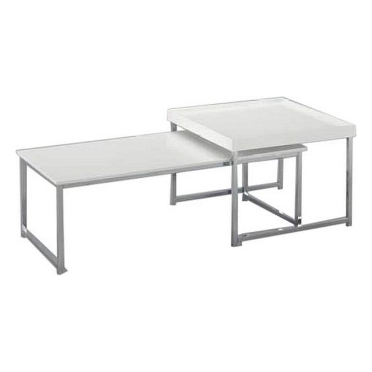 Set of 2 tables DKD Home Decor Steel MDF Wood (110 x 48 x 45 cm)