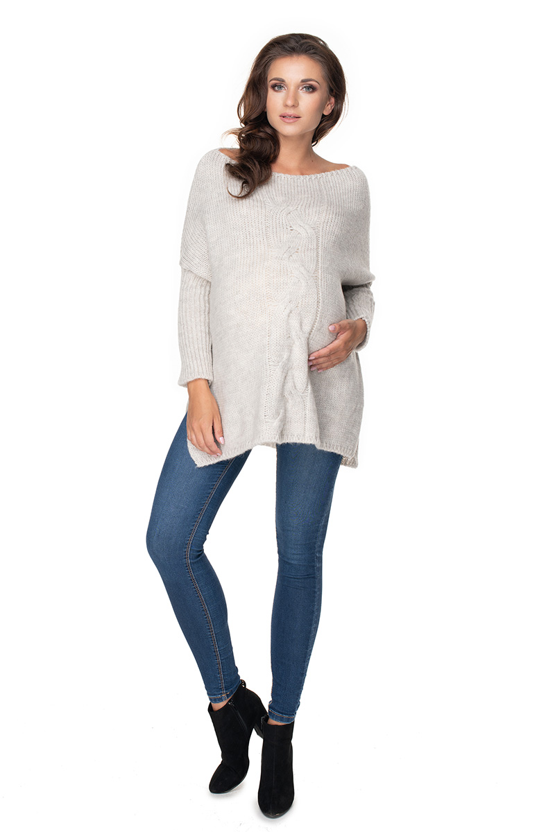  Pregnancy sweater model 135981 PeeKaBoo  grey