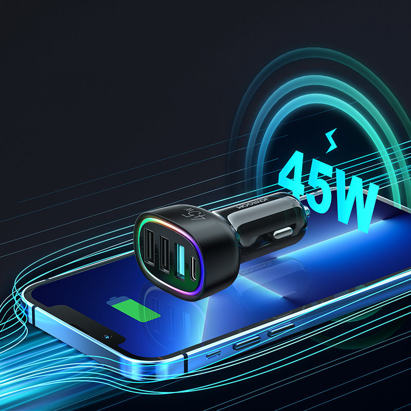Joyroom 4 Port 45W Car Charger Black (JR-CL09)