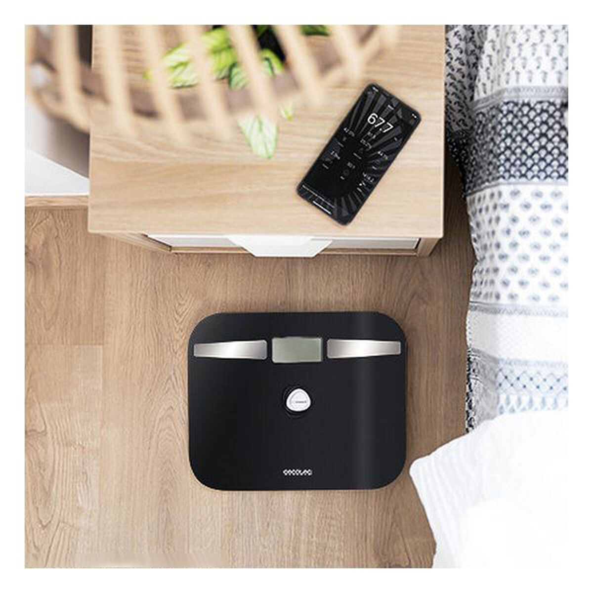 Digital Bathroom Scales Cecotec EcoPower 10200 Smart Healthy LCD Bluetooth 180 kg Black