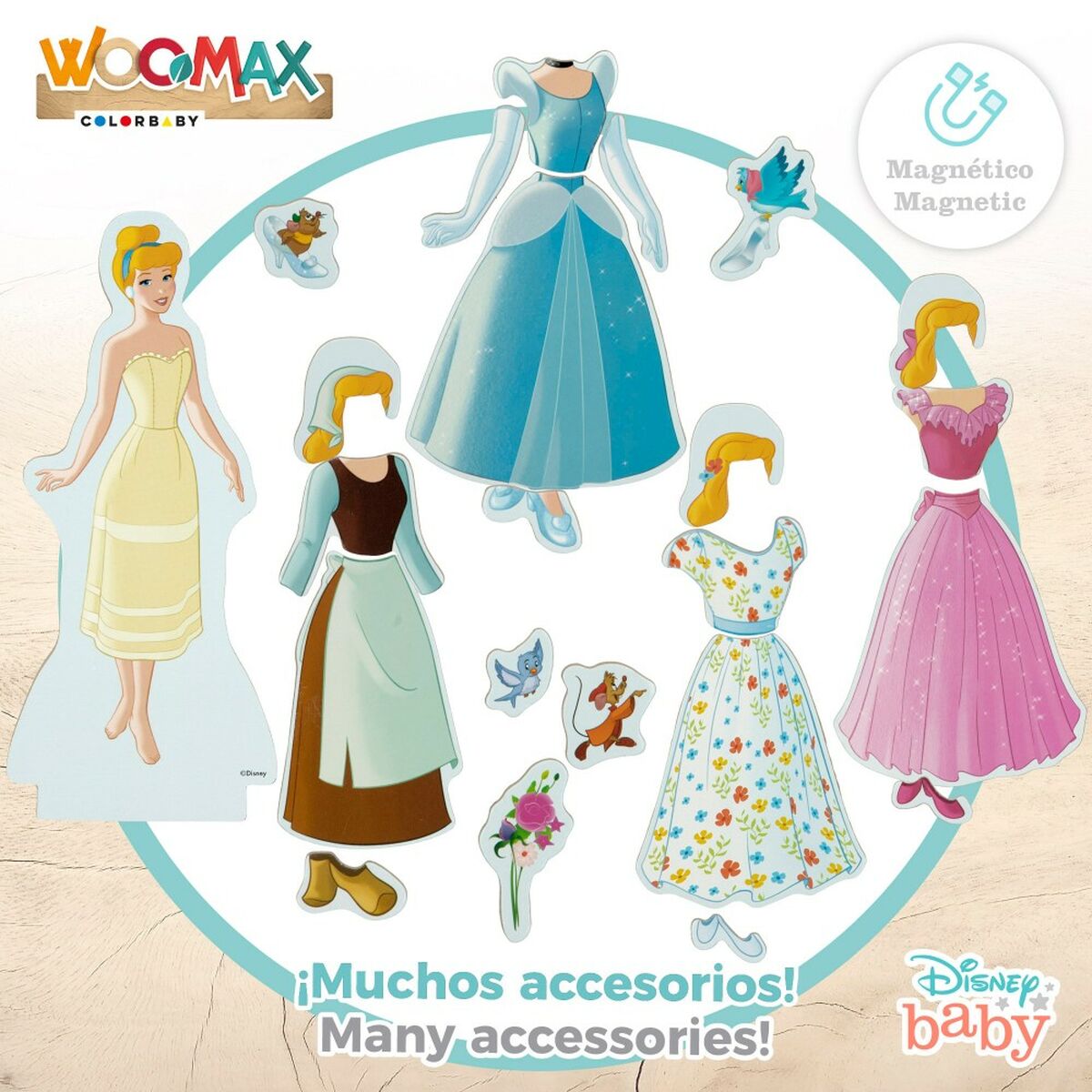 Figuren Princesses Disney 9 x 20,5 x 1,2 cm 45 Stücke 4 Stück