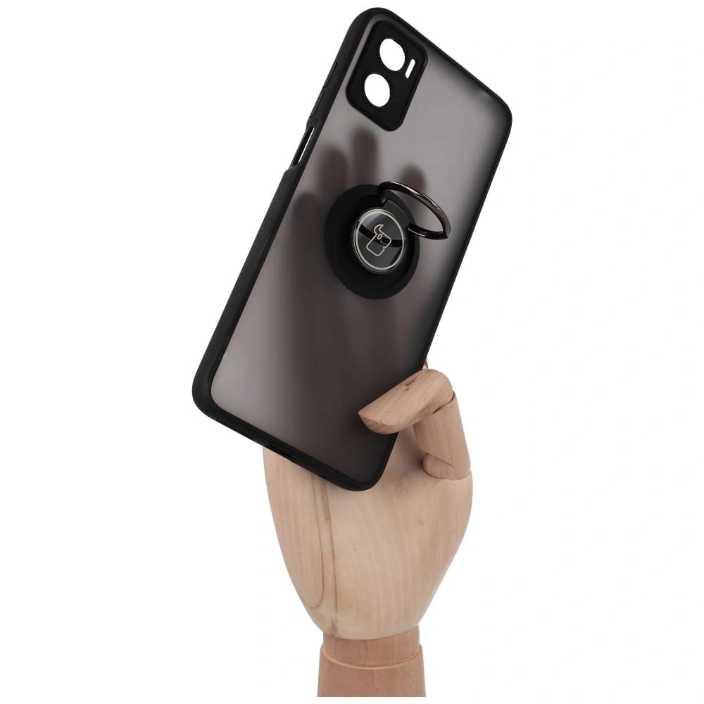 Bizon Case Hybrid Ring Motorola Moto E22 / E22i smoky with a black frame