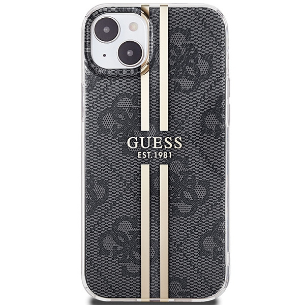 Guess GUHCP15MH4PSEGK Apple iPhone 15 Plus / 14 Plus hardcase IML 4G Gold Stripe black