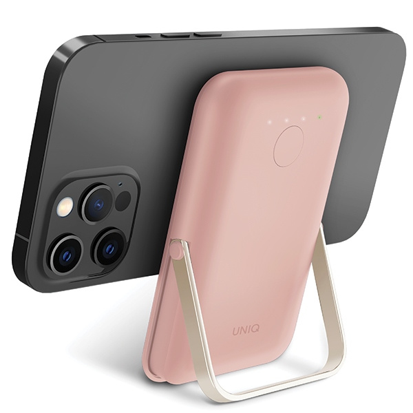 UNIQ Hoveo 5000mAh USB-C 20W PD Fast charge Wireless Magnetic blush pink