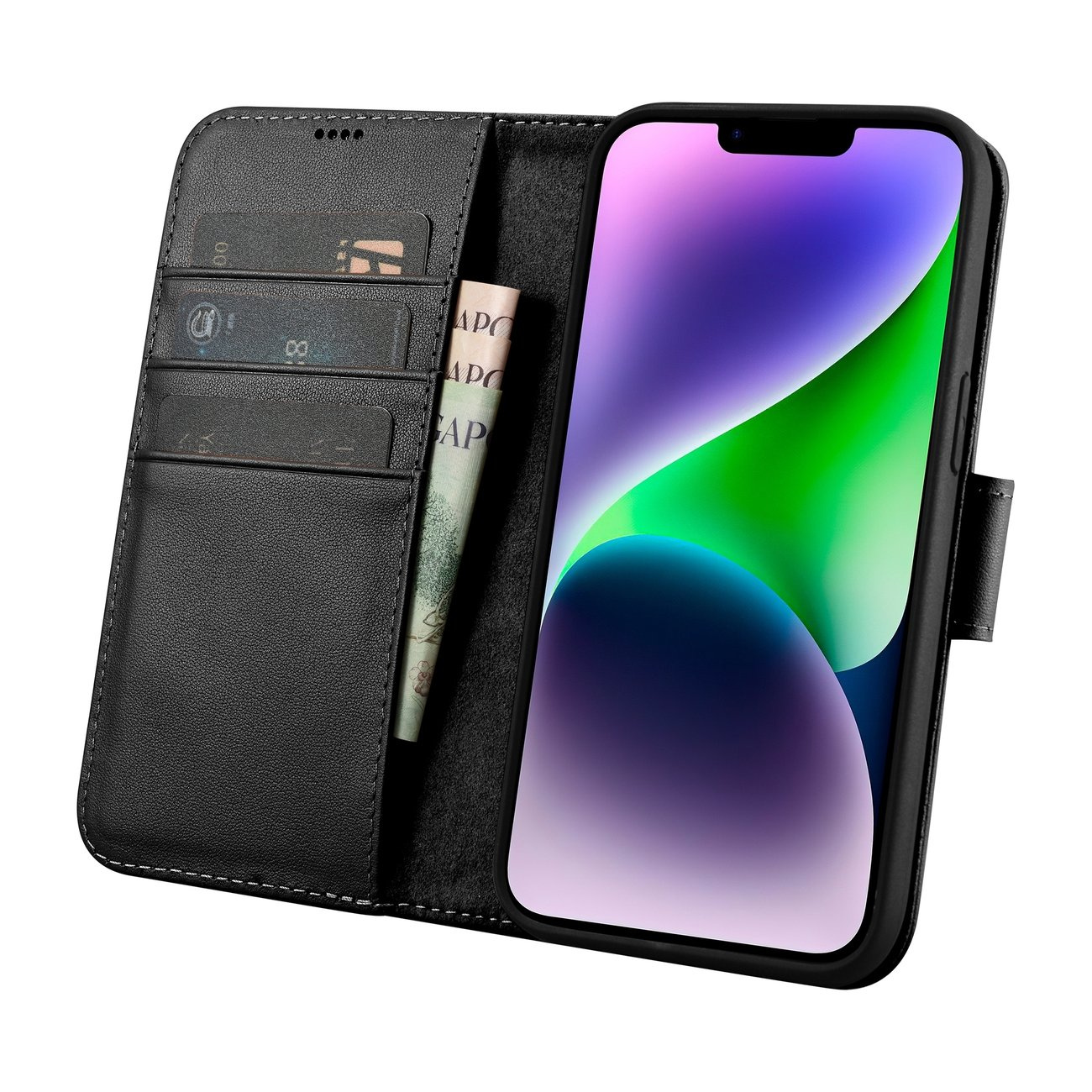 iCarer Wallet Anti-RFID 2in1 Apple iPhone 14 Plus black