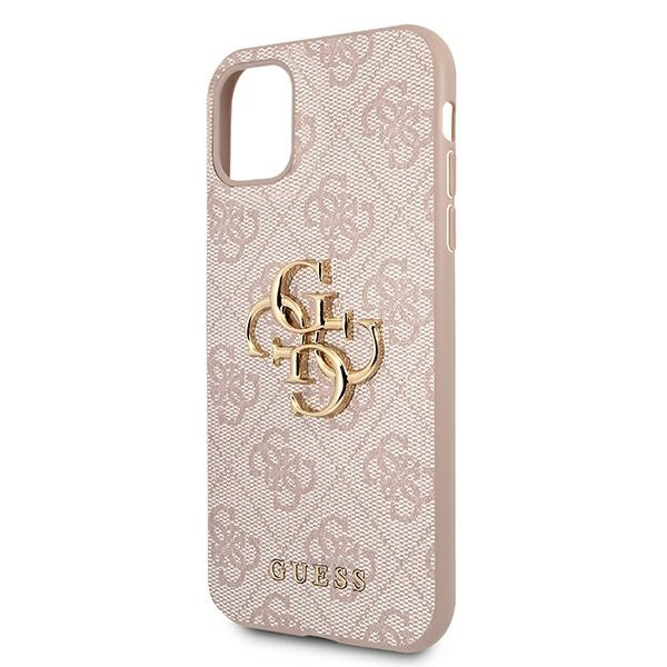Guess GUHCN614GMGPI Apple iPhone 11 pink hardcase 4G Big Metal Logo